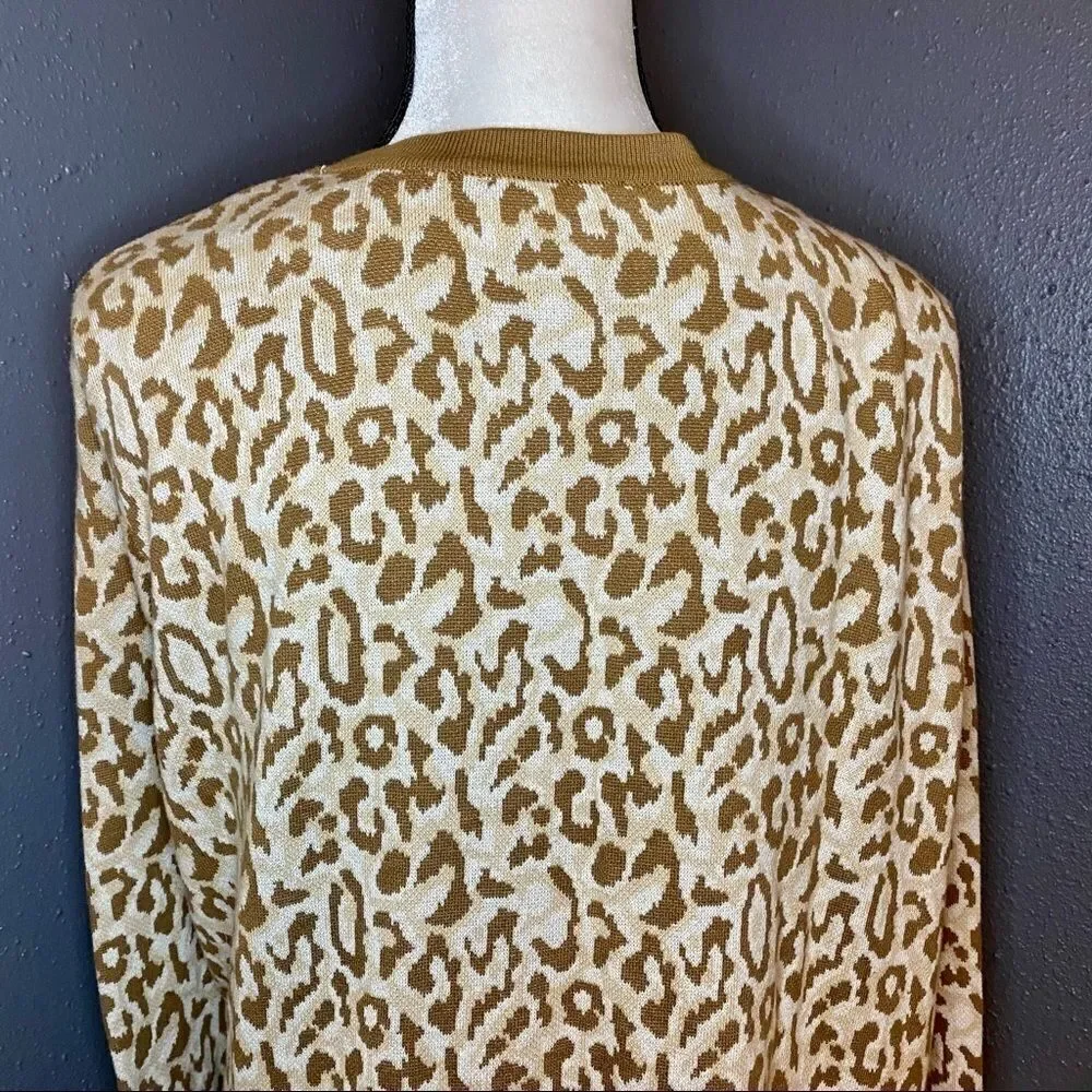 Isaac Mizrahi Live Leopard Dip-Dye Cardigan